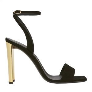 Giuseppe Zanotti black suede golden high heels